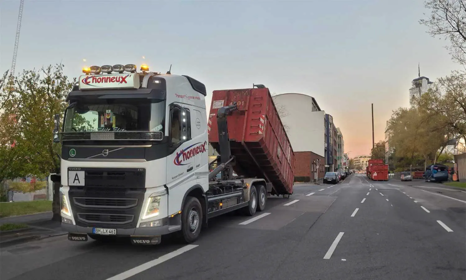 Containerstellung und Containerabholung auch an schwer zugänglichen Orten – L'Honneux